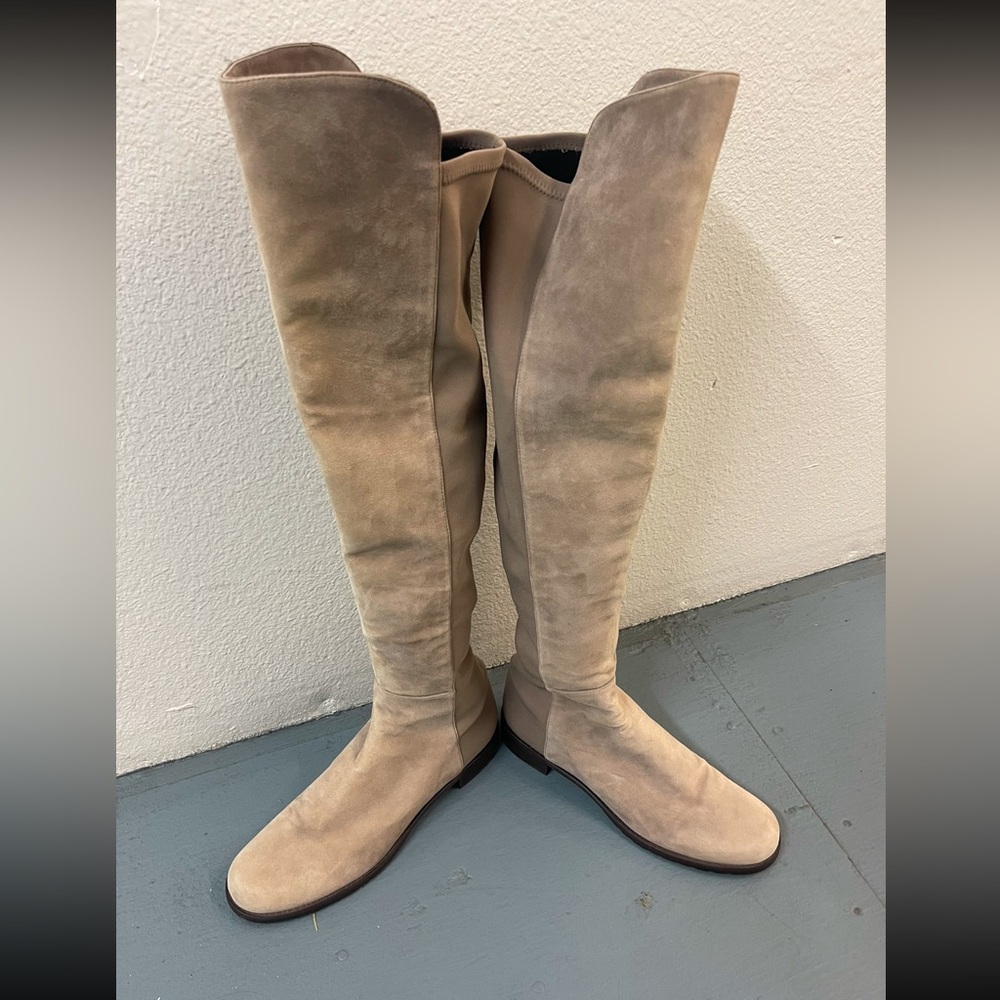 Stuart weitzman suede flat boots , size 9 N